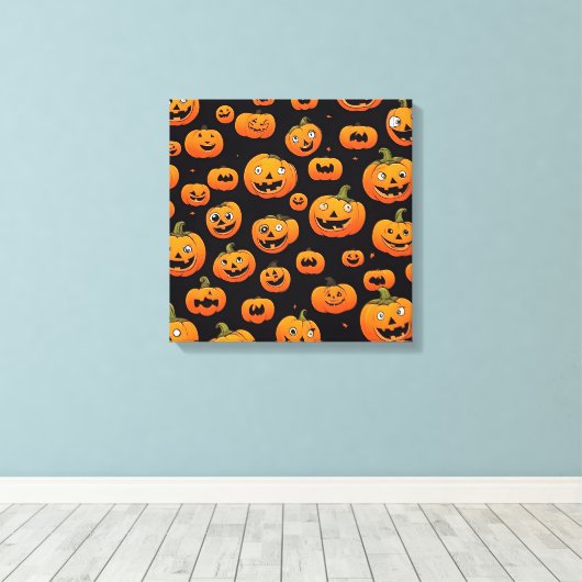 Halloween Decor Design Canvas Afdruk (Insitu (Houten vloer))