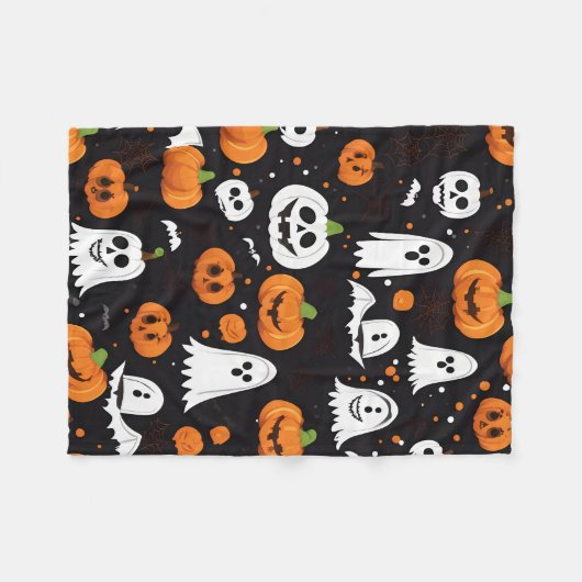 Halloween Decor Design Fleece Deken (Voorkant (Horizontaal))
