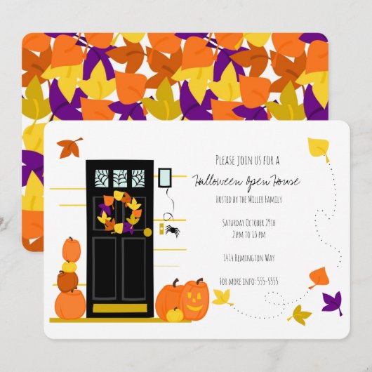 Halloween Decor Kaart (Voorkant / Achterkant)