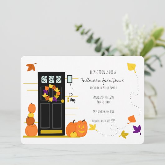 Halloween Decor Kaart (Staand voorkant)