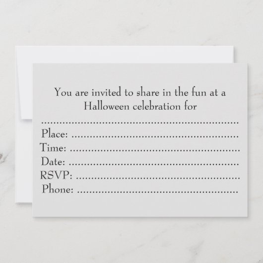 Halloween decor kaart (Achterkant)