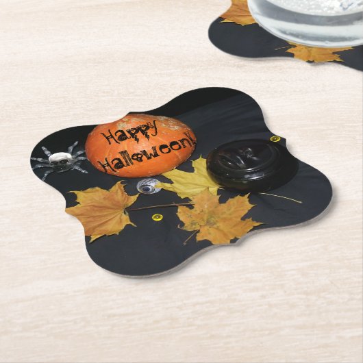 Halloween decor kartonnen onderzetters (Gekanteld)