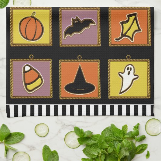 Halloween Decor keukenhanddoek (Gevouwen)