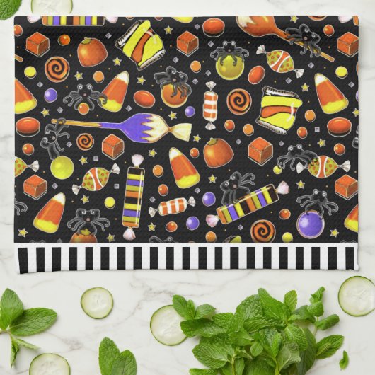 Halloween Decor keukenhanddoek (Gevouwen)