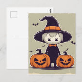 Halloween decor ontwerp briefkaart (Voorkant / Achterkant)
