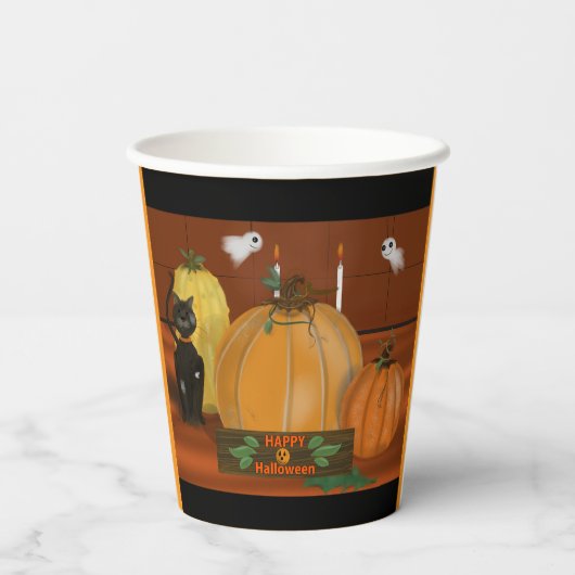 Halloween Decor Party Cups Papieren Bekers (Achterkant)