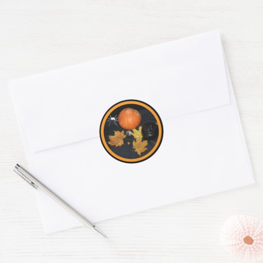 Halloween decor ronde sticker (Envelop)