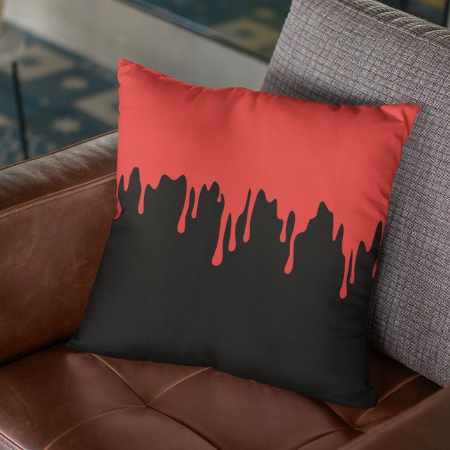 Halloween Decor Rood Bloed Druppelen Kussen (Halloween Decor Red Blood Dripping Throw Pillow
)