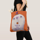 Halloween Decor Trick or treat Schattige Spooky Gh Tote Bag (Dichtbij)