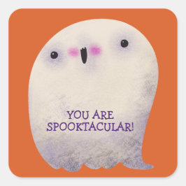 Halloween Decor Trick or treat Schattige Spooky Gh Vierkante Sticker
