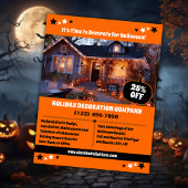 Halloween decoratie bedrijf flyer