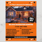 Halloween decoratie bedrijf flyer (Voorkant)