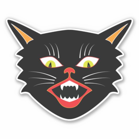  Halloween Decoratie Black Cat III Sticker (Voorkant)