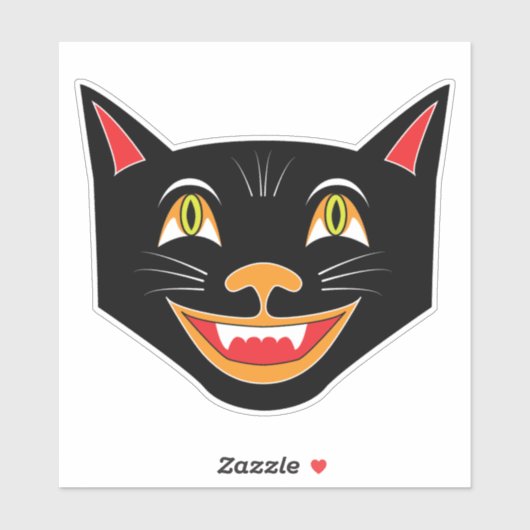  Halloween Decoratie Black Cat IV Sticker (Vel)