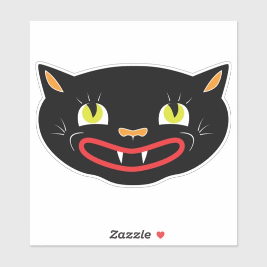  Halloween Decoratie Black Cat VIII Sticker (Vel)