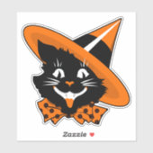  Halloween Decoratie Heksenkat Sticker (Vel)