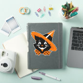  Halloween Decoratie Heksenkat Sticker (iPad Cover)
