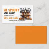 Halloween Decoratie Installatie Visitekaartjes (Voorkant / Achterkant)