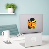 Halloween Decoratie Jack o' Lantern Sticker (Laptop op bureau)