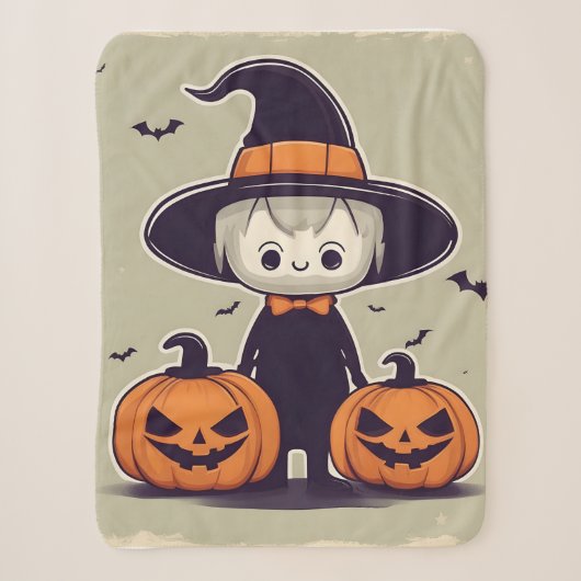 Halloween decoratie ontwerp sherpa deken (Voorkant)