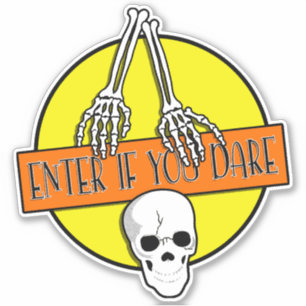 Halloween Decoratie Skelet en Schedel Sticker