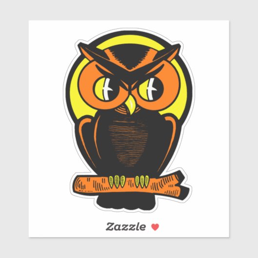 Halloween Decoratie Spooky Uil Sticker (Vel)