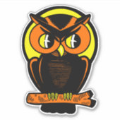  Halloween Decoratie Spooky Uil Sticker (Voorkant)