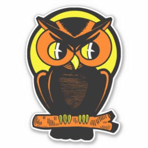  Halloween Decoratie Spooky Uil Sticker