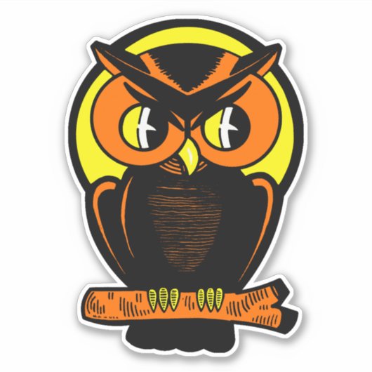  Halloween Decoratie Spooky Uil Sticker (Voorkant)