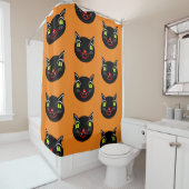  Halloween Decoratie Zwart Cat I Douchegordijn (In situ)