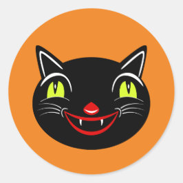  Halloween Decoratie Zwart Cat I Ronde Sticker