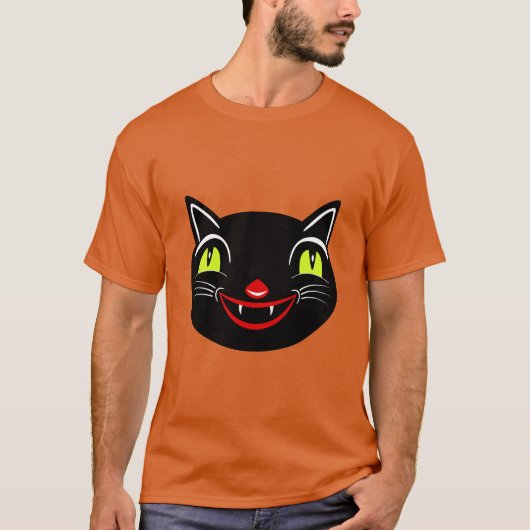  Halloween Decoratie Zwart Cat I T-shirt (Voorkant)