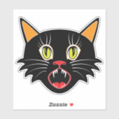  Halloween Decoratie Zwart Cat II Sticker (Vel)