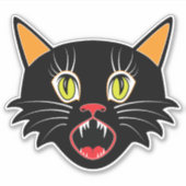  Halloween Decoratie Zwart Cat II Sticker (Voorkant)
