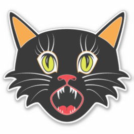  Halloween Decoratie Zwart Cat II Sticker