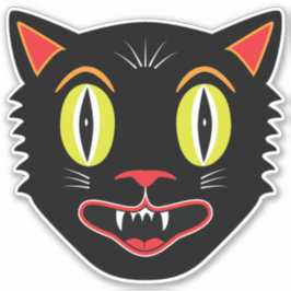  Halloween Decoratie Zwart Cat V Sticker