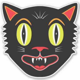  Halloween Decoratie Zwart Cat V Sticker