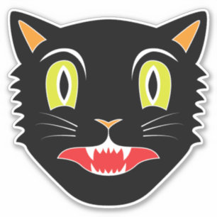  Halloween Decoratie Zwart Kat VII Sticker