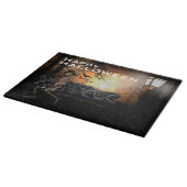 Halloween decoratieve glazen snijplank/Skelet Snijplank (Hoek)