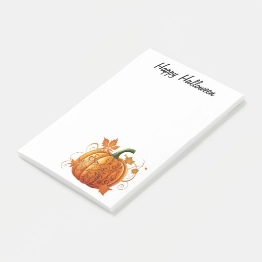Halloween decoratieve pompoen post-it® notes (Schuin)