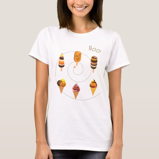 Halloween Decoration Treat of Trick Ice Cream T-shirt (Voorkant)