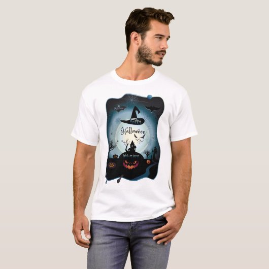 Halloween Decoration Treat of Trick Monster T-shirt (Voorkant volledig)