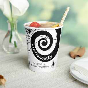 Halloween Decoration    Zwarte en Witte Papercup P Papieren Bekers