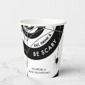 Halloween Decoration | Zwarte en Witte Papercup Pa Papieren Bekers (Achterkant)