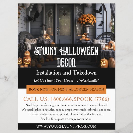 Halloween Decorations Service Flyer Sjabloon (Voorkant)