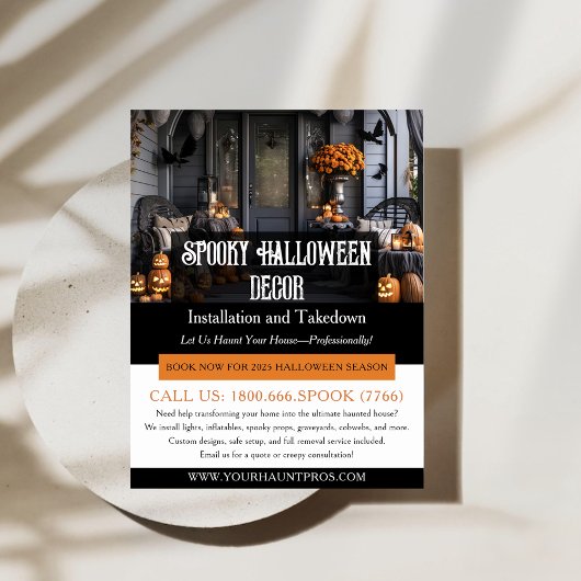 Halloween Decorations Service Flyer Sjabloon
