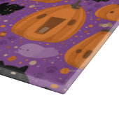 Halloween decorative Glass Cutting Board/Black Cat Snijplank (Hoek)