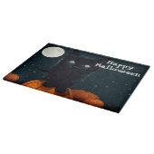 Halloween decorative Glass Cutting Board/Black Cat Snijplank (Hoek)