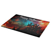 Halloween decorative Glass Cutting Board/Black Cat Snijplank (Hoek)