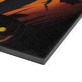 Halloween decorative Glass Cutting Board/Haunted Snijplank (Hoek)